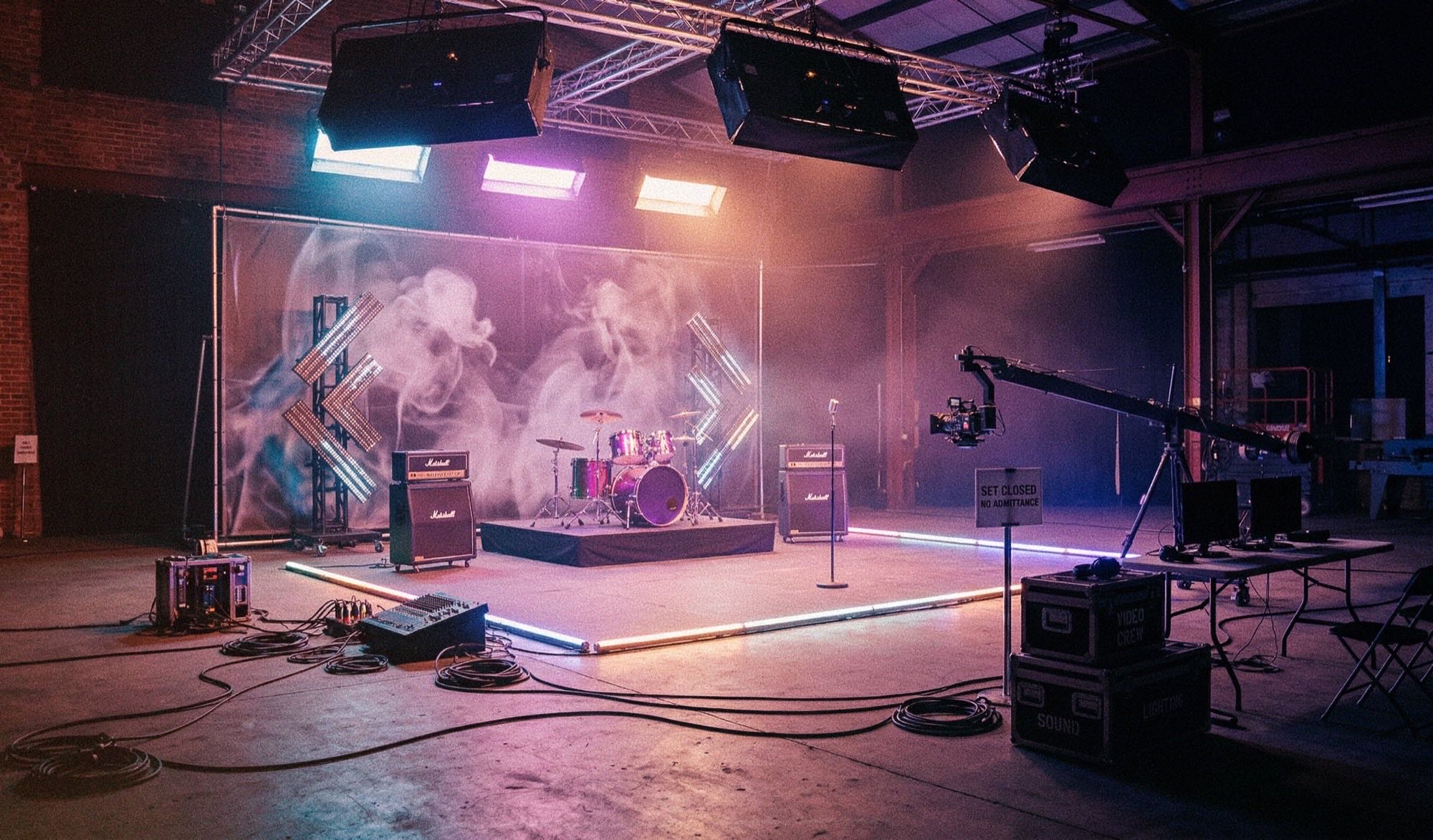 Music video production scene