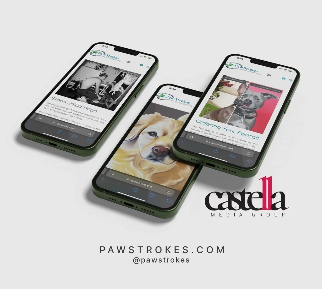 Paw Strokes — Custom pet portrait paintings in Los Angeles, CA, a Castella Media Group business marketing client